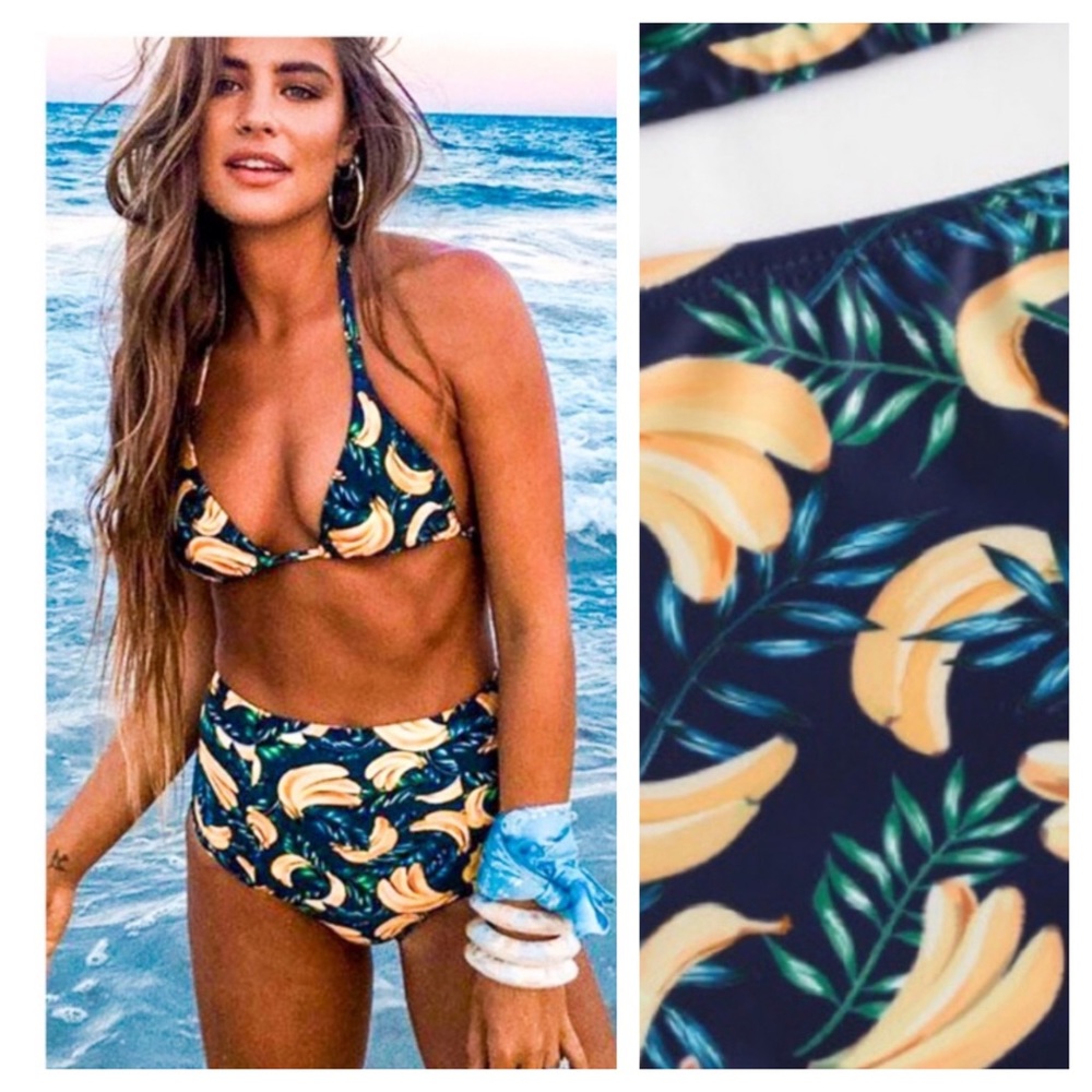✨2 left!✨Banana Print Bikini